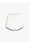 Sports Shorts with Double Waist Detail and Elastic Waistband, Cotton - 2