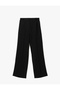 Wide Leg Fabric Trousers with Elastic Waist Pockets - 3