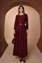 Pleated Long Skirt Belted Buttoned Modest Women's Set 3188 - Special Series - 4