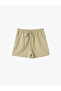 Lace-Up Linen Blended Mini Shorts with Pockets - 3