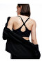 Cross Strap Mesh Detailed U-Neck Sports Bra - 2