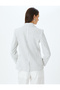 Double Breasted Striped Blazer Jacket with Button Pockets - 4