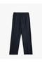 Women's Canvas Trousers 5Sak40246Pw Navy Blue - 7