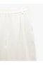Elastic Waist Pocket Pleat Detailed High Waist Palazzo Pants - 5