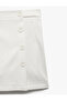 White Women's Regular Fit Shorts 5Sak40372Pw - 5