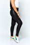 Women Metallic Leggings, Black - 3