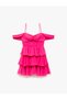 Tiers Flounce Short Sleeve Sweetheart Neckline Mini Dress - 4