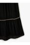 Thin Strap Viscose Long Dress with Crochet Detail - 6