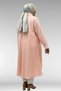 58093 Plus Size Mevlana Cut Muslin Shirt - Powder Pink - 6
