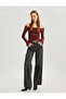 Asymmetrical Boat Neck Off-The-Shoulder Lace Long Sleeve T-Shirt - 2
