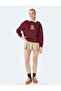 Raised Bear Embroidered Long Sleeve Crew Neck Oversize Sweatshirt - 2