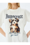 Dog Printed Slogan Crew Neck Short Sleeve T-Shirt - 5