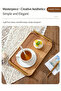 Wooden Coffee Tray with Golden Handle 30X19 cm | Natural Solid Wood Serving Tray, Double-Ear Design Easy to Hold, Rounded Edges Hand Polished, Multi-Use Tea Tray for Home Decor - 5