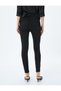 High Waist Skinny Fit Narrow Leg Buttoned Jeans - Skinny Fit Push up Jean - 4