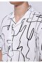 Regular Fit Shirt Neck Printed Men's Black Short Sleeve Shirt - 4