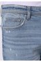 Straight Fit Low Waist Straight Men's Indigo Jean Shorts - 6