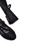 Women's Straw Knitted Mesh Moccasin Espadrille Buckle Ballerinas 9015 - 7