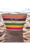 Large Size Colorful Holiday Beach Picnic Wicker Family Size Bag - 6