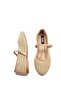 Women's Straw Knitted Mesh Moccasin Espadrille Buckle Ballerinas 9015 - 2
