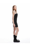 Contrast Lace-Up Sweetheart Neck Back Detail Tight Fit Bodycon Strap Mini Dress - 2
