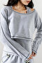 Women's Gray Melange Panda Pattern Waffle 3-Piece Pajama Set - 2