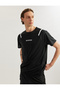 Slogan Printed Short Sleeve Crew Neck Oversize Sports T-Shirt