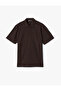 Short Sleeve Cotton Blended Regular Fit Textured Polo Neck T-Shirt - 3