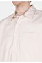 Regular Fit Shirt Neck Plain Men's Ecru Long Sleeve Shirt - 4