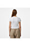 Classic Women's Slim Fit Printed White T-Shirt - 2