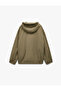Zippered Pocket Label Detailed Hooded Raincoat - 4