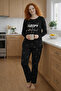 Sleepy Elite Viscose Black Anti-Sweat Pajama Set 3552 - 5