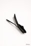Dd62 Black Velvet Stone Oval Hair Clip – Vintage K-Beauty Style - 4