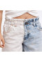 Girl's Denim Shorts Double Color Ice Blue - Blue - 7