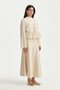 Angled Satin Skirt Beige - 2