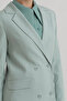Double-Breasted Blazer Basic Jacket Aqua - 3