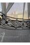 Crystal Border Linen Look Embroidered Panel Curtain Gray - 3
