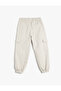 Cotton Jogger Trousers with Lace-Up Waist and Flap Pocket Detail - 4
