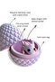 3D Printed Dragon Egg Toy – Twist Open Surprise Egg with Baby Dragon Inside (Blush - Pink) - 2