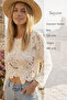 Lace Embroidered Crop Blouse - 4