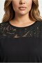 Plus Size Crew Neck Tulle Detailed Fakir Sleeve Blouse 303026 - 5
