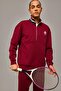 Cotton Boxy Fit High Collar Sports Sweatshirt F9372Ax26Sp