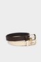 Women's Oval Buckle Faux Leather Daily Belt H5079Axns - 2
