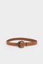 Women's Oval Buckle Faux Leather Classic Belt G7896Axns