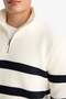 Standard Fit Zippered Collar Knitwear Sweater F7110Ax25Wn - 5