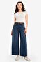 100% Cotton Culotte High Waist Jean Snow Washed Trousers G4935Ax26Sm - 2