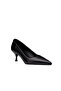 Black Genuine Leather Stiletto - 2