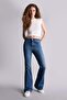 Mıa Flare Fit High Waist Washed Long Jean Pants H1128Ax26Sp - 2