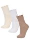 جوارب قطنية مكونة من 3 قطع للسيدات C0672AXNS