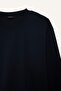 Cotton Boxy Fit Oversized Crew Neck Pique Sweatshirt H1001Ax26Sp - 2