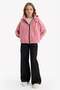 Water Repellent Hooded Raincoat for Girls F8972A826Sp - 2